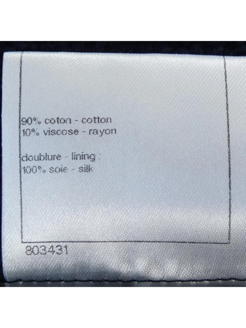 Chanel Collarless Jacket Navy